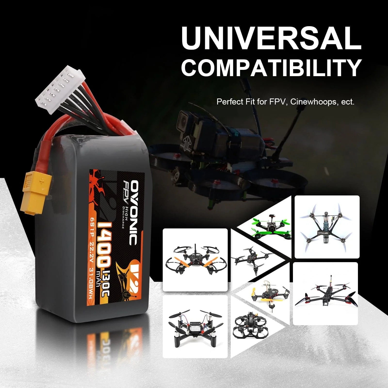 Paquete de Baterías LiPo Ovoni - Walksnail Avatar Hd Goggles X reseña y precio
